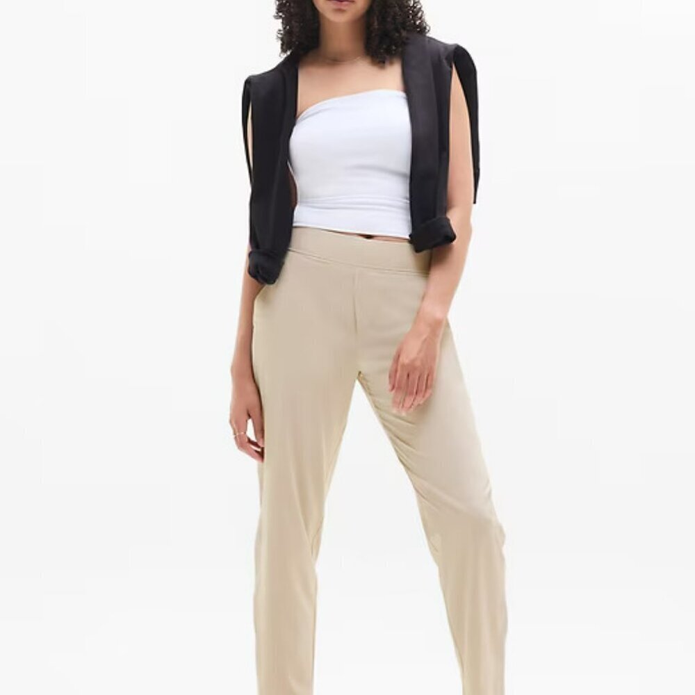 Athleta Brooklyn Mid Rise Women's Featherweight Ankle Pant Abalone 12
